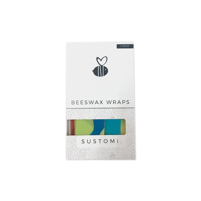 Beeswax Wraps Splash 4 Pack: 1S 1M 1L 1XL