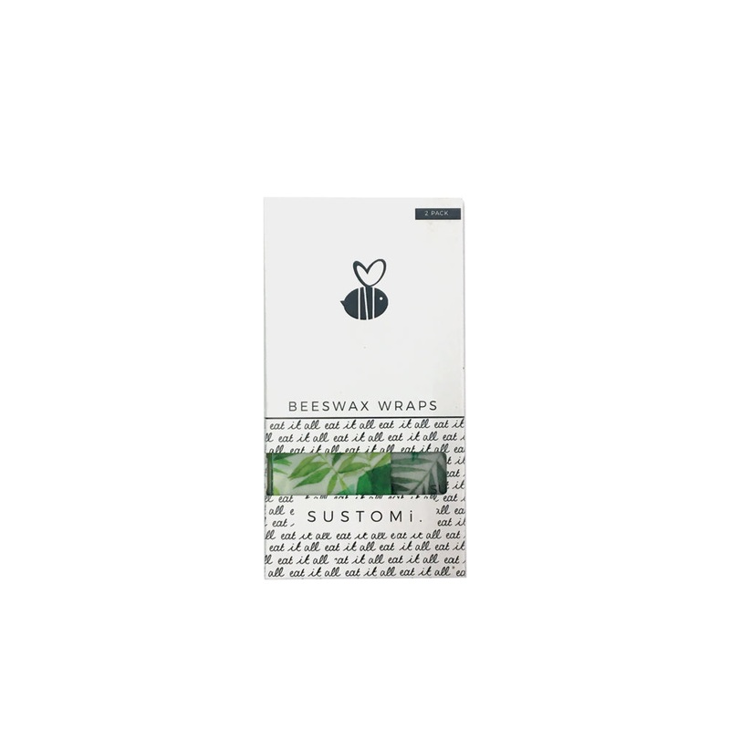 Beeswax Wraps Tropical Fronds 2 pack: 1S 1M