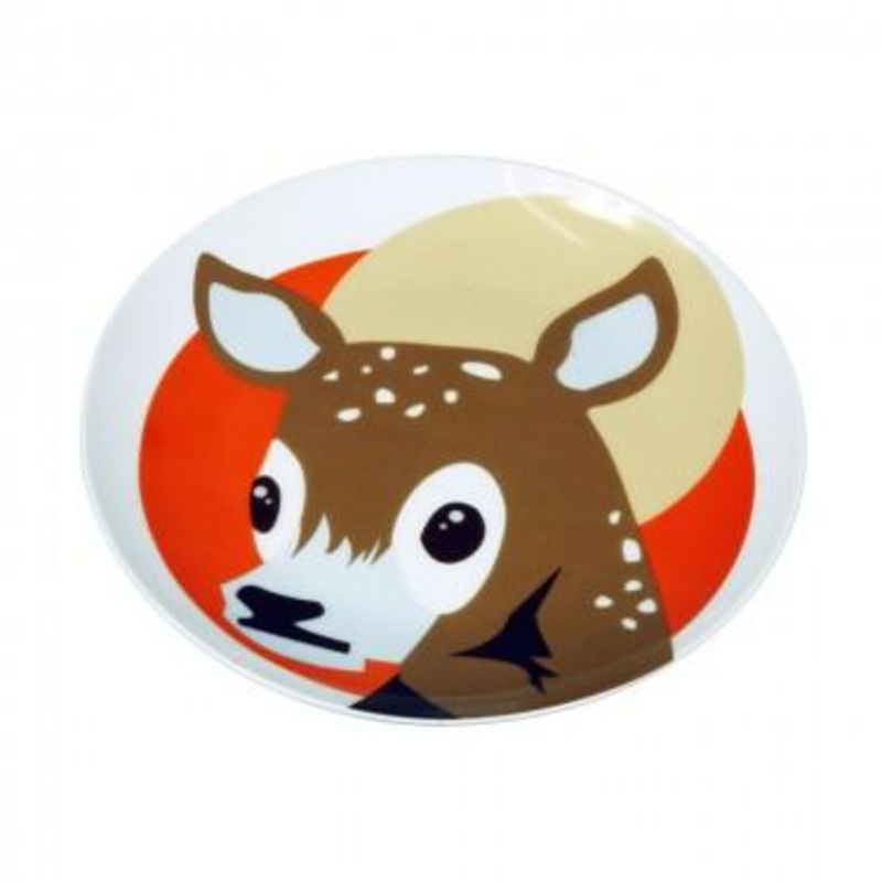 Ceramic Animal Plate Baby Deer
