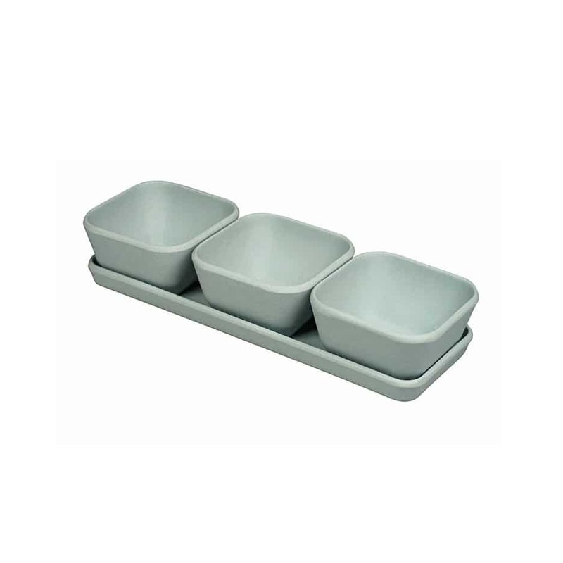 Zuperzozial – Triple Treat Serving bowl, set/3 + plate
