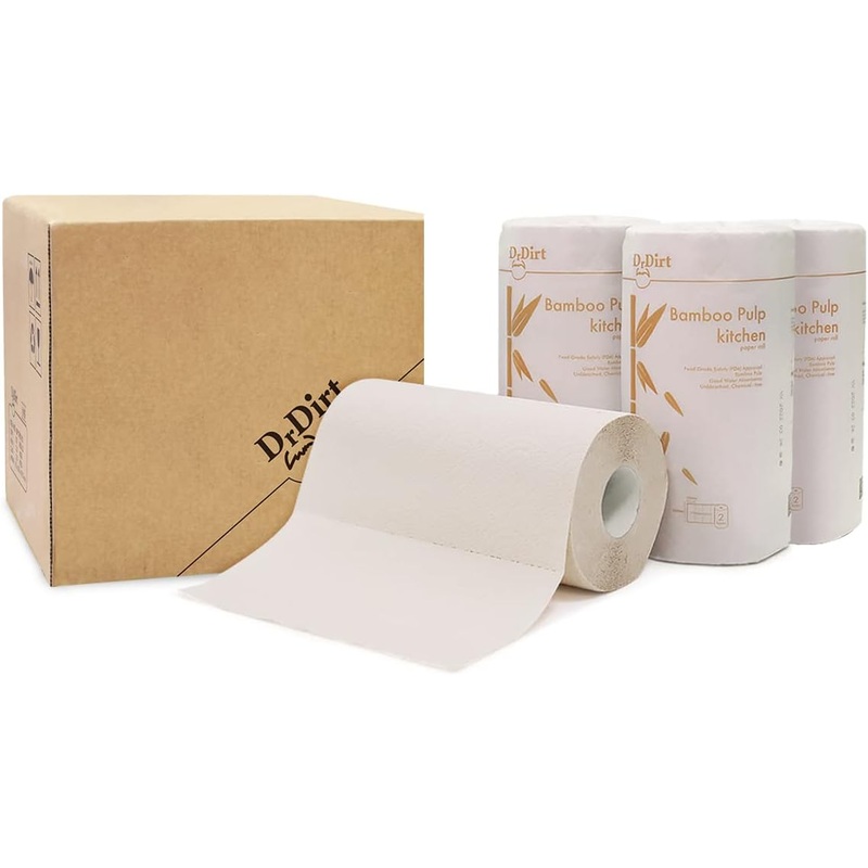 Bamboo Pulp Kitchen Paper Roll (4 Rolls)