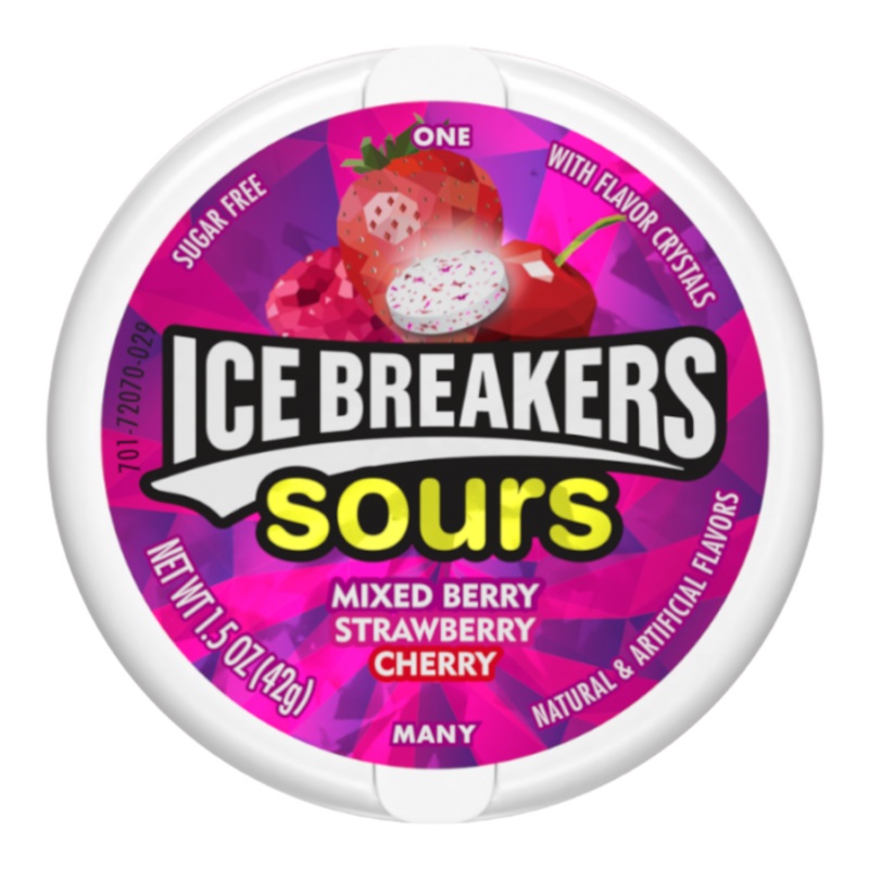 Ice Breakers Sours Berries Sugar Free – 1.5oz (42g)