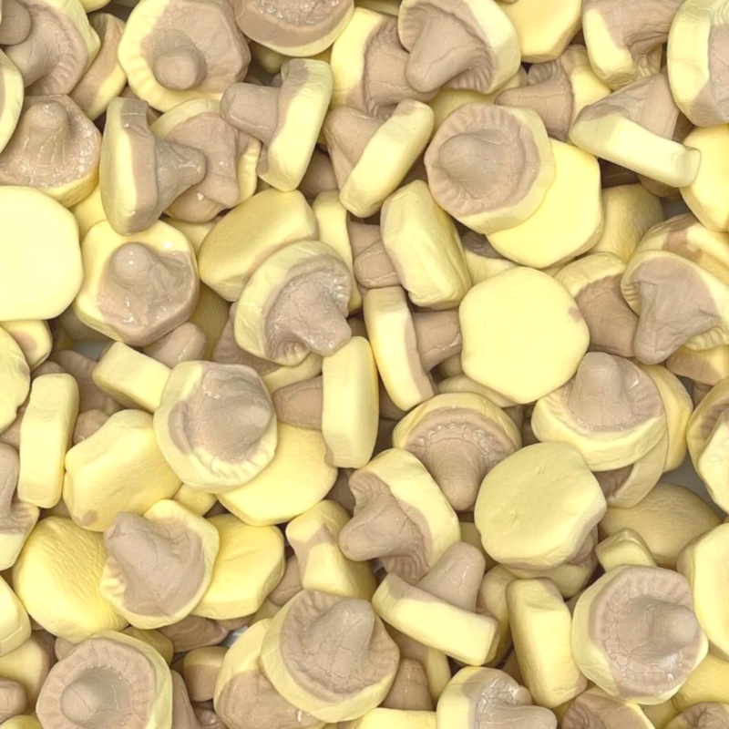 Banana & Caramel Foam Mushrooms