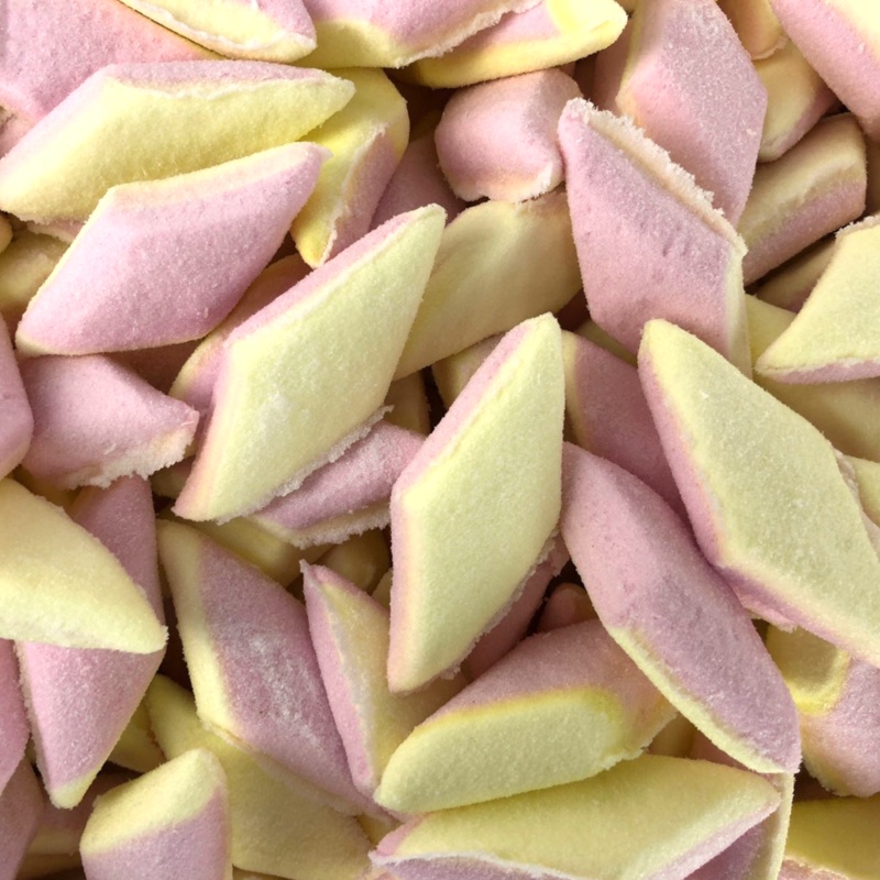 Ancienne Mini Losanges Rose Jaune (Marshmallow ‘Bacon’)