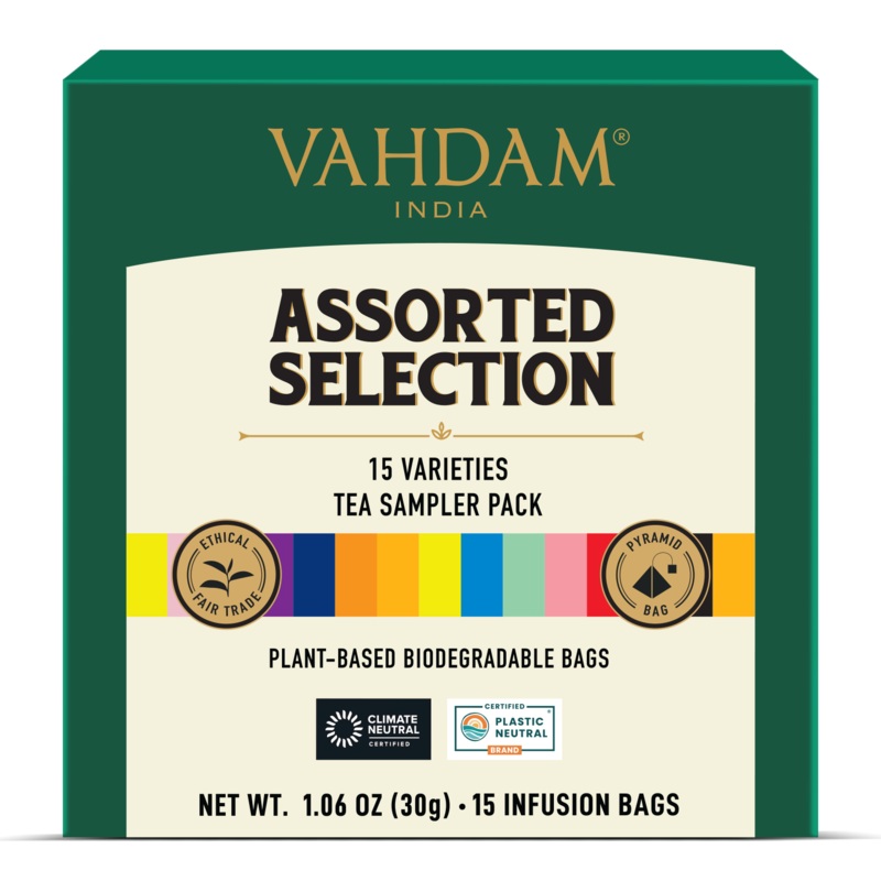Assorted Selection Tea Sampler, 15 Variants