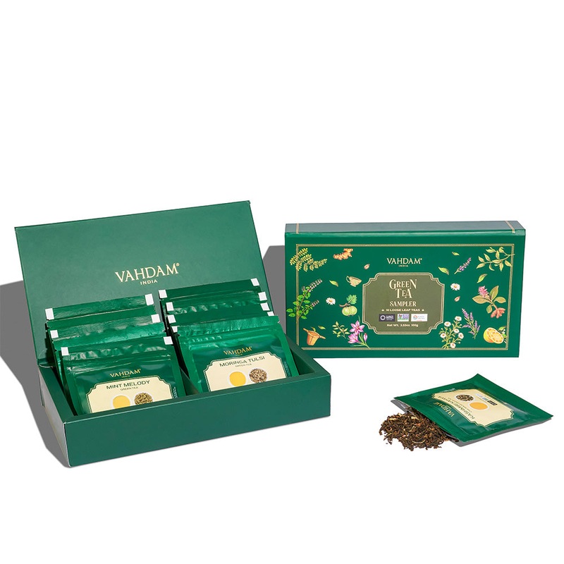 Green Tea Loose Leaf Sampler, 10 Teas