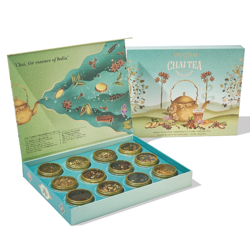 Chai Tea Assortment Gift Set, 12 Teas