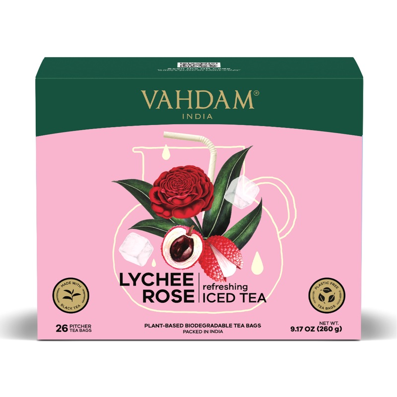 Lychee Rose Iced Tea | 26 Pitcher Tea Bags