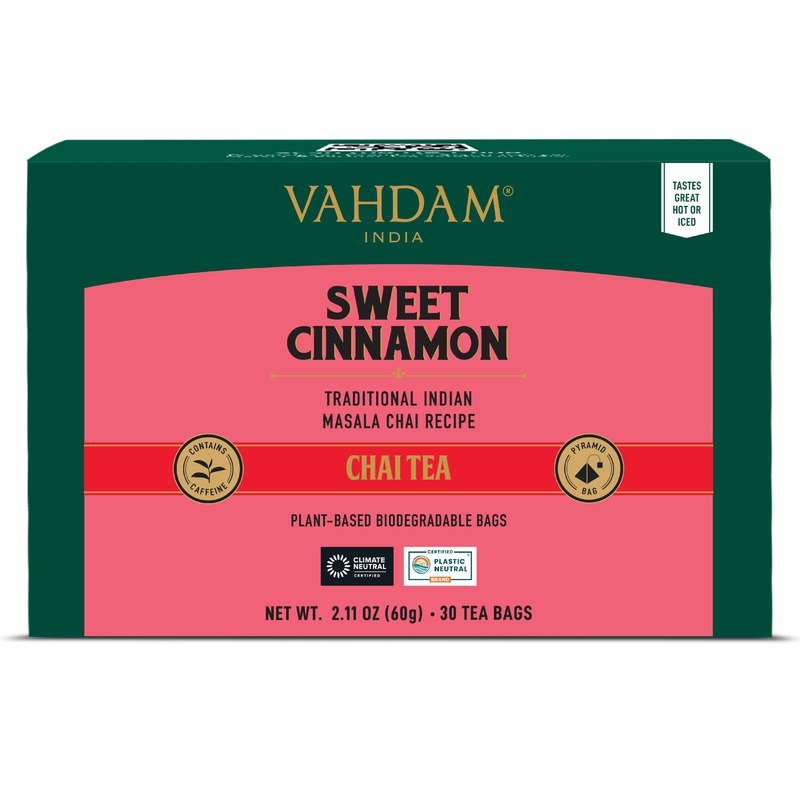 Sweet Cinnamon Masala Chai Tea, 30 Count