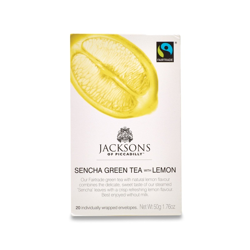 Jacksons of Piccadilly Sencha Green & Lemon – 20 Envelopes