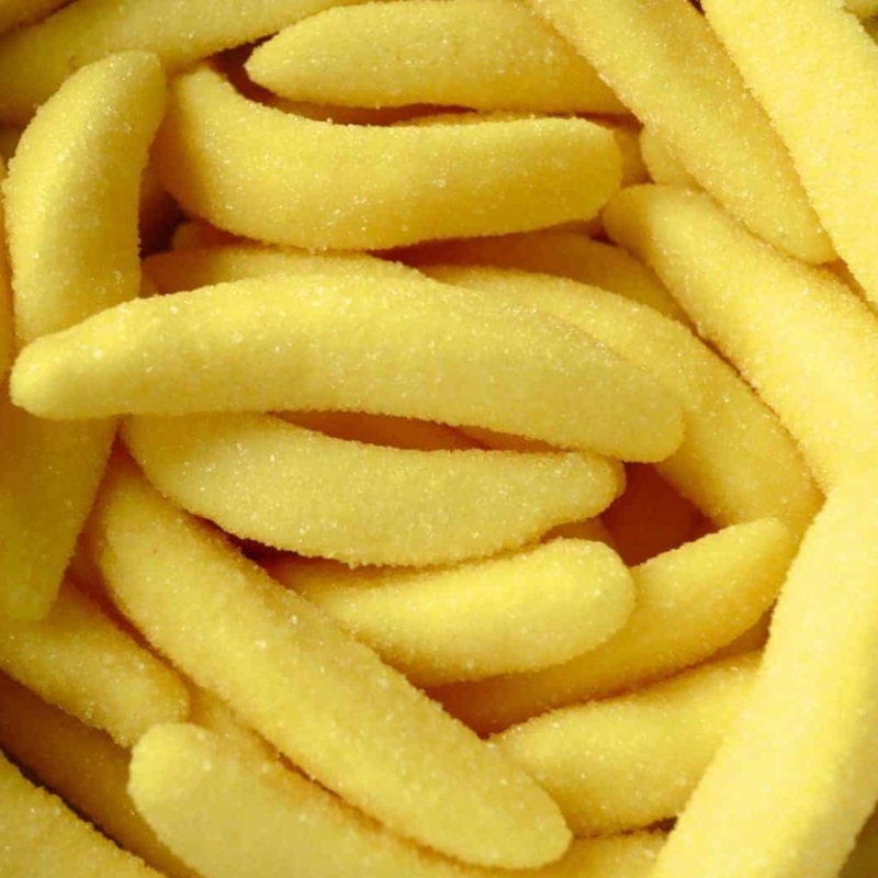 Fizzy Bananas|125g (0.28lb)|250g (0.55lb)|500g (1.1lb)|1kg (2.2lb)|P|B|62.5g (0.14lb)