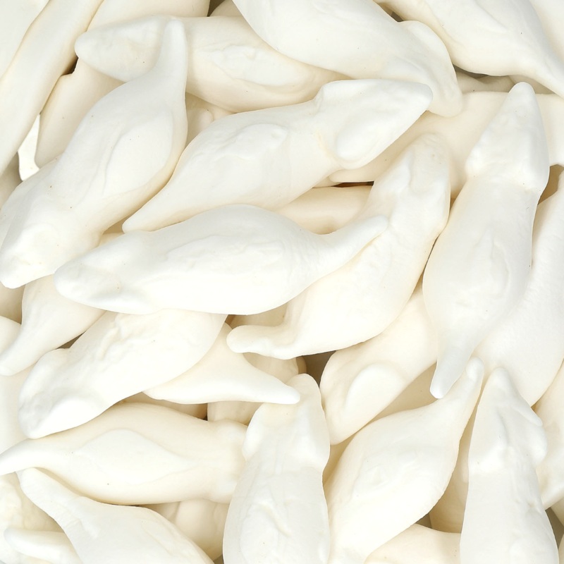 Haribo Foam White Mice|125g (0.28lb)|250g (0.55lb)|500g (1.1lb)|1kg (2.2lb)|P|B|62.5g (0.14lb)