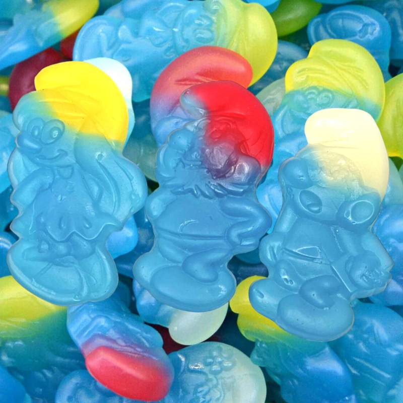 Haribo XXL Giant Smurfs|125g (0.28lb)|250g (0.55lb)|500g (1.1lb)|1kg (2.2lb)|P|B|62.5g (0.14lb)