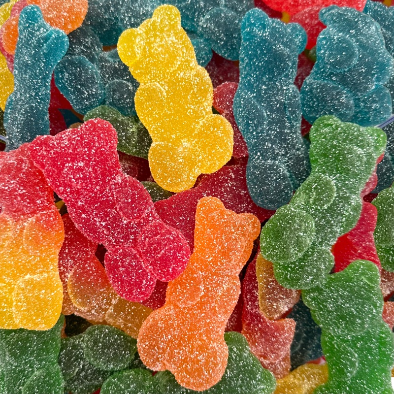 XXL Giant Sour Bears|125g (0.28lb)|250g (0.55lb)|500g (1.1lb)|1kg (2.2lb)|P|B|62.5g (0.14lb)