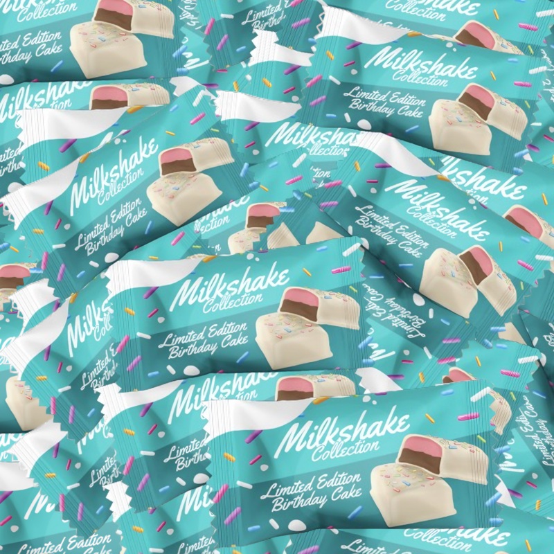 Birthday Cake Milkshake Bites|125g (0.28lb)|250g (0.55lb)|500g (1.1lb)|1kg (2.2lb)|P|B|62.5g (0.14lb)