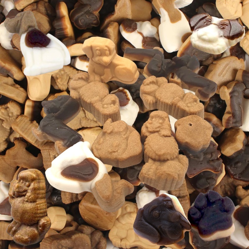 Trouwe Rakkers (Puppy Dogs)|125g (0.28lb)|250g (0.55lb)|500g (1.1lb)|1kg (2.2lb)|P|B|62.5g (0.14lb)