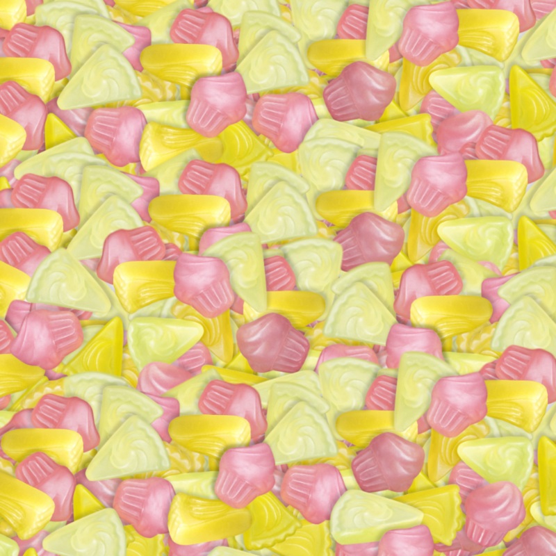Tutti Frutti Piece of Cake|125g (0.28lb)|250g (0.55lb)|500g (1.1lb)|1kg (2.2lb)|P|B|62.5g (0.14lb)