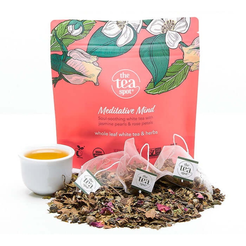 Meditative Mind, Organic|Loose leaf sample|2.0 oz Loose|1/2 LB Loose|15 Sachets|50 Sachets