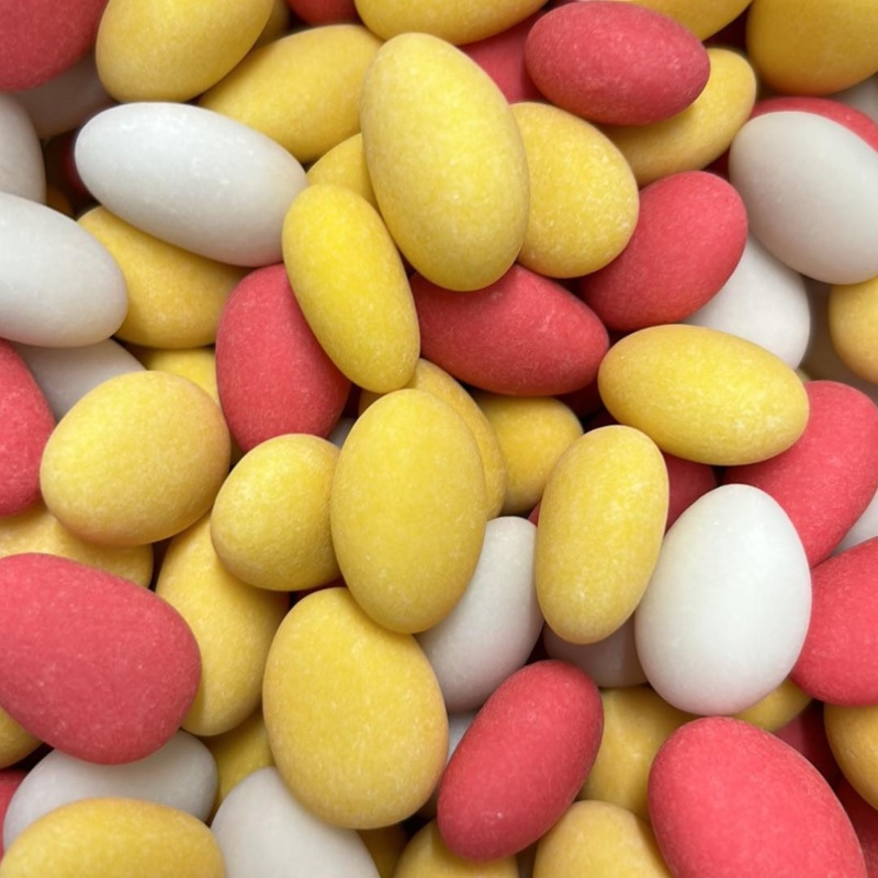 Sugared Almonds|125g (0.28lb)|250g (0.55lb)|500g (1.1lb)|1kg (2.2lb)|P|B|62.5g (0.14lb)