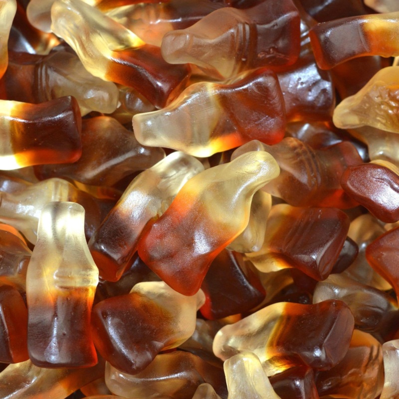 Sugar Free Cola Bottles|125g (0.28lb)|250g (0.55lb)|500g (1.1lb)|1kg (2.2lb)|P|B|62.5g (0.14lb)