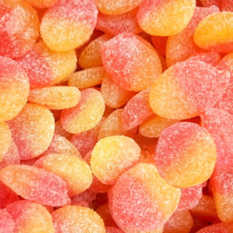 Sugar Free Fizzy Peaches|125g (0.28lb)|250g (0.55lb)|500g (1.1lb)|1kg (2.2lb)|P|B|62.5g (0.14lb)