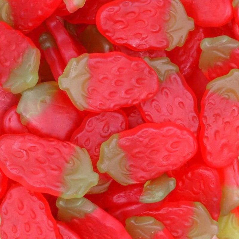 Sugar Free Gummy Strawberries|125g (0.28lb)|250g (0.55lb)|500g (1.1lb)|1kg (2.2lb)|P|B|62.5g (0.14lb)