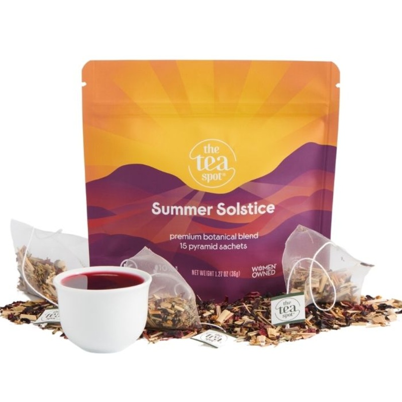 Summer Solstice|Iced Tea Pouches – 2 units (1 gal.)|Iced Tea Pouches – 24 units (12 gal.)|15 Sachets|50 Sachets|Loose leaf sample|1/4 LB Loose|1 LB Loose