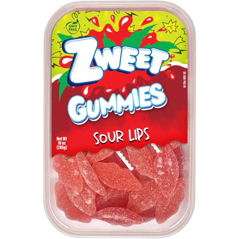 Zweet Gummies Sour Lips Share Box – 10oz (285g)