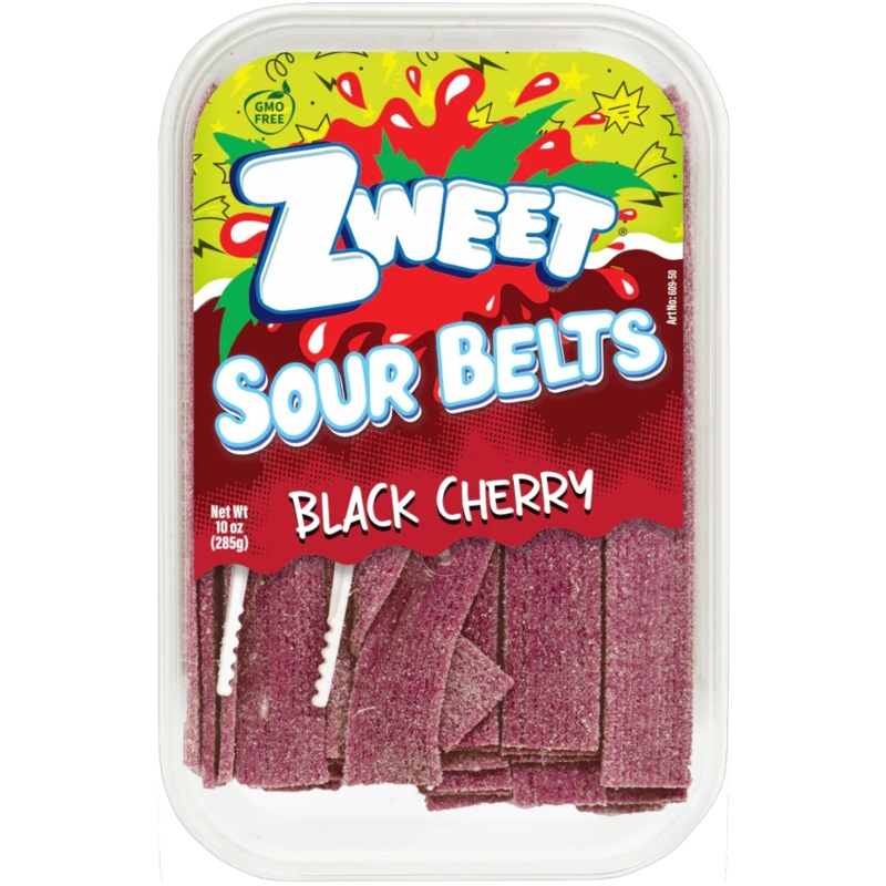 Zweet Sour Belts Black Cherry Share Box – 10oz (285g)