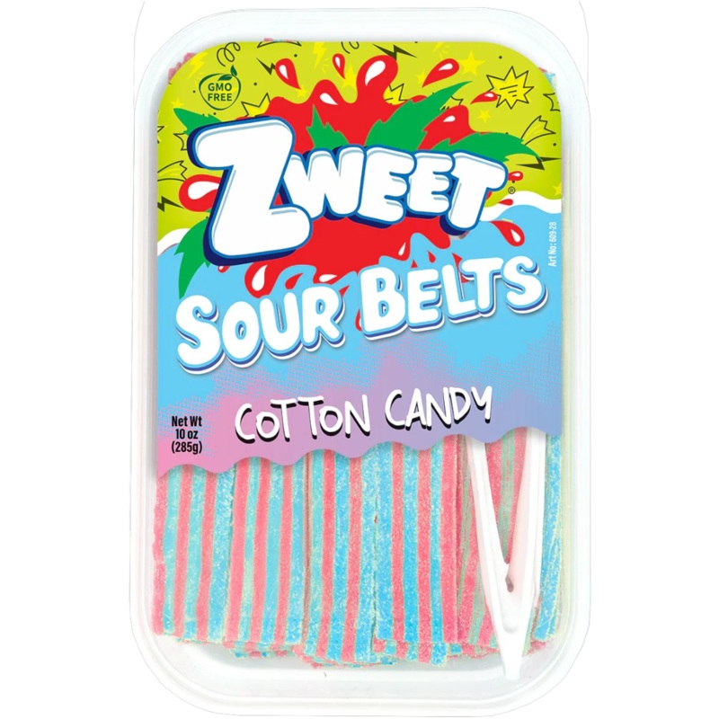 Zweet Sour Belts Cotton Candy Share Box – 10oz (285g)