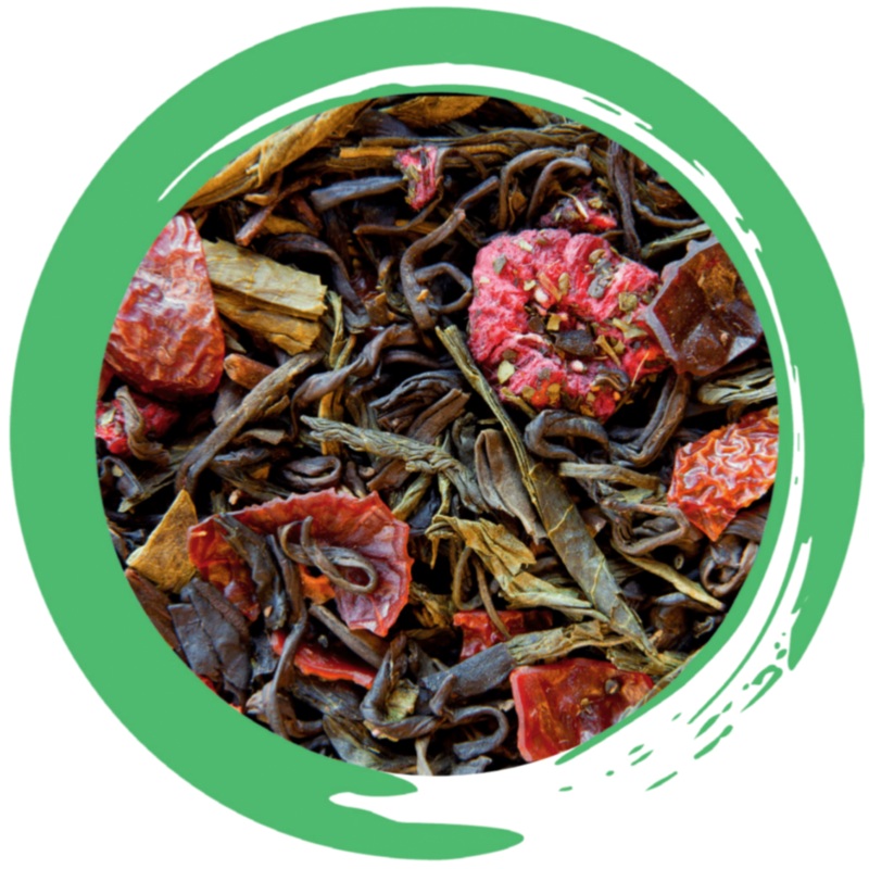 Pomegranate Raspberry – Green Tea