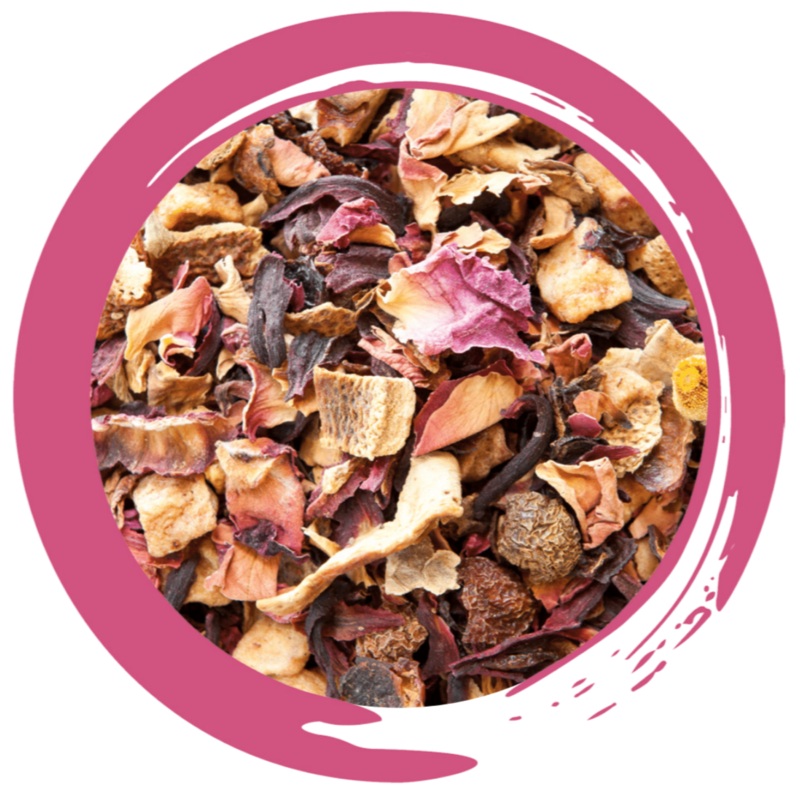 Raspberry Rose – Herbal Tea|1 oz (avg. 7 large cups)|2 oz|4 oz|16 oz|Cold Brew Pack (brews 64 oz) Low Sugar|Cold Brew Pack (brews 64 oz) No Sugar