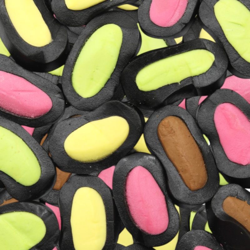 Banana, Apple, Strawberry & Chocolate Liquorice Giants