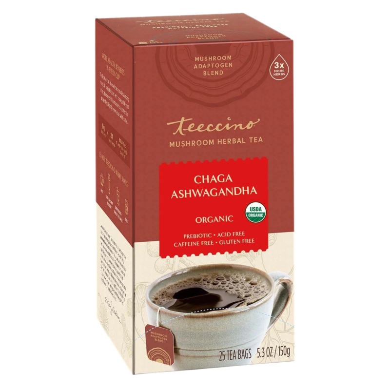 Chaga Ashwagandha Butterscotch Cream Mushroom Herbal Tea