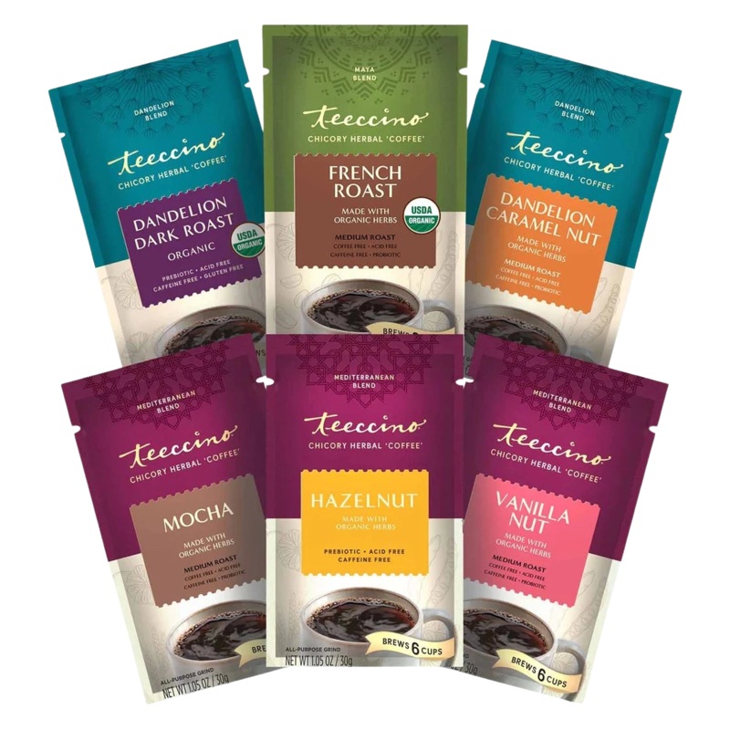 Six Herbal Coffees Sampler|6 Trial Size Packets