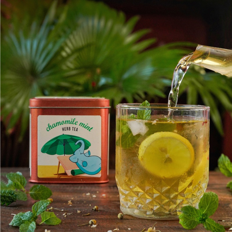 Chamomile Mint Iced Tea|100 GMS|50 GMS|150 GMS|Tin Box|Refill Pack