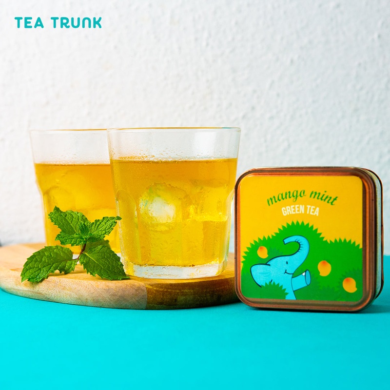 Mango Mint Iced Green Tea|200 GMS|100 GMS|300 GMS|Tin Box|Refill Pack