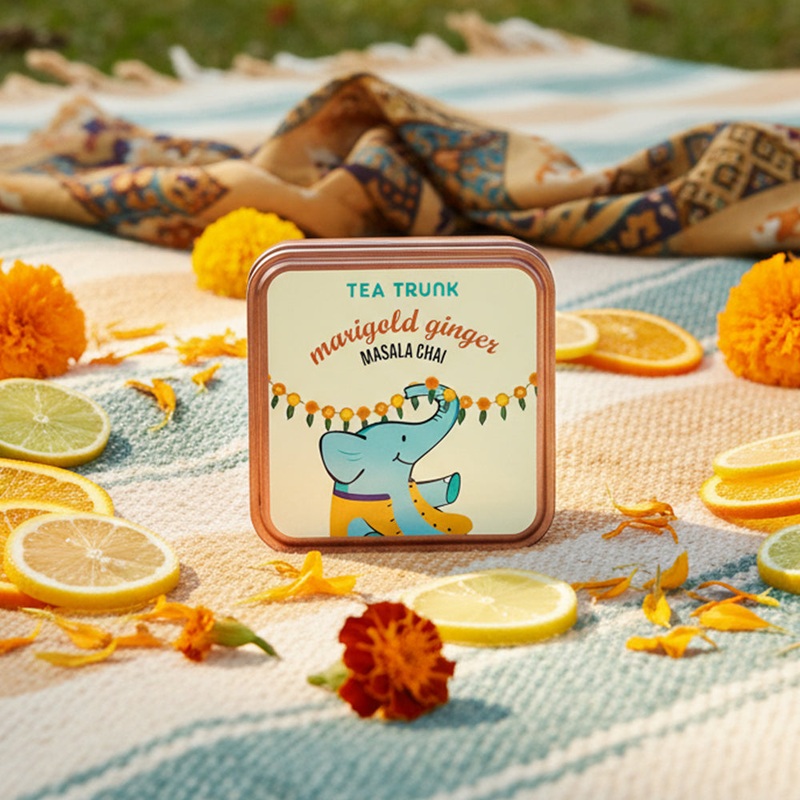 Marigold Ginger Masala Chai|100 GMS|Tin Box