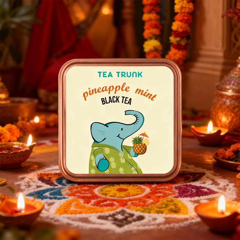 Pineapple Mint Black Tea|50 GMS|Tin Box