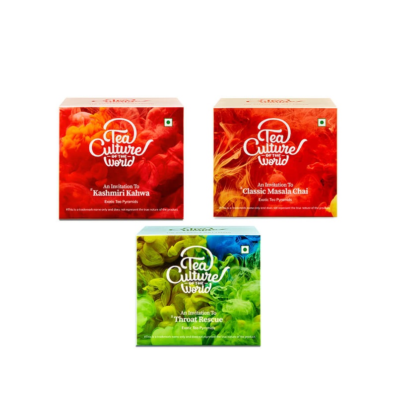 Bestseller Combo – Kashmiri Kahwa, Classic Masala Chai, Throat Rescue