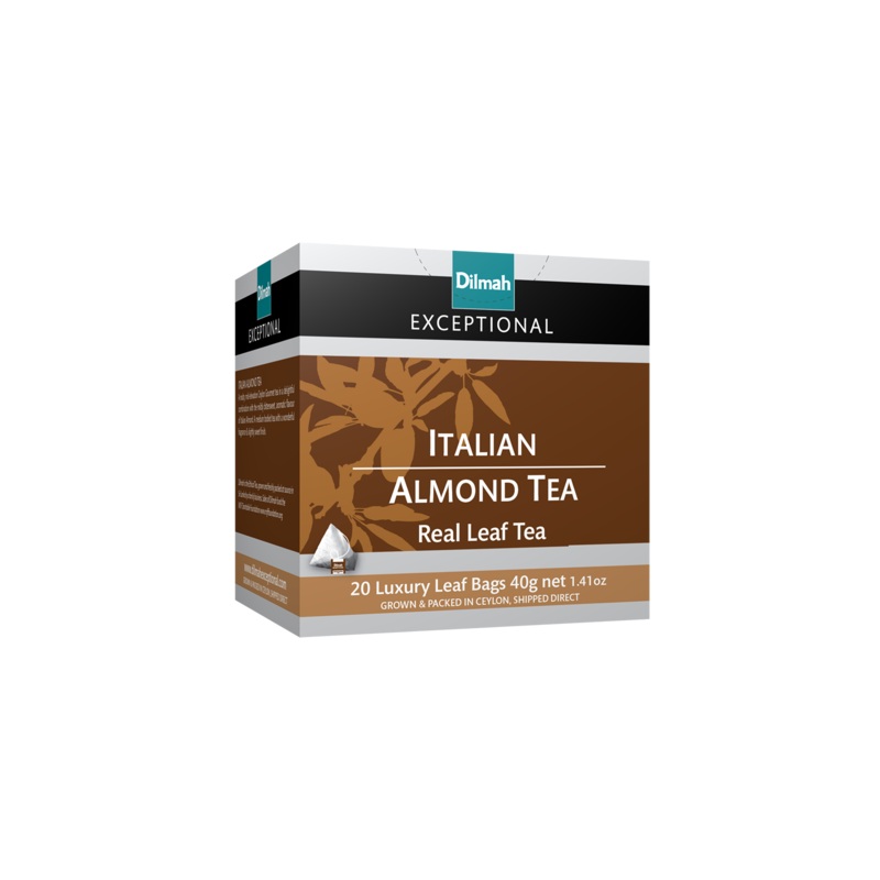 Dilmah Exceptional Italian Almond Tea – 20 Luxury Leaf Bags