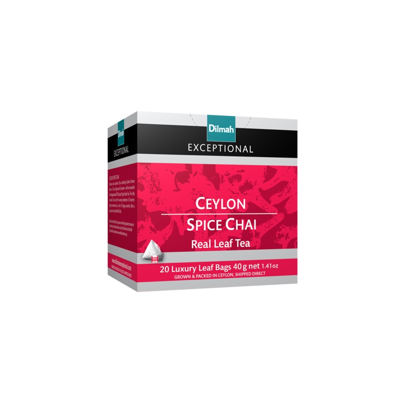 EXCEPTIONAL CEYLON SPICE CHAI – 20 LEAF TEA BAGS