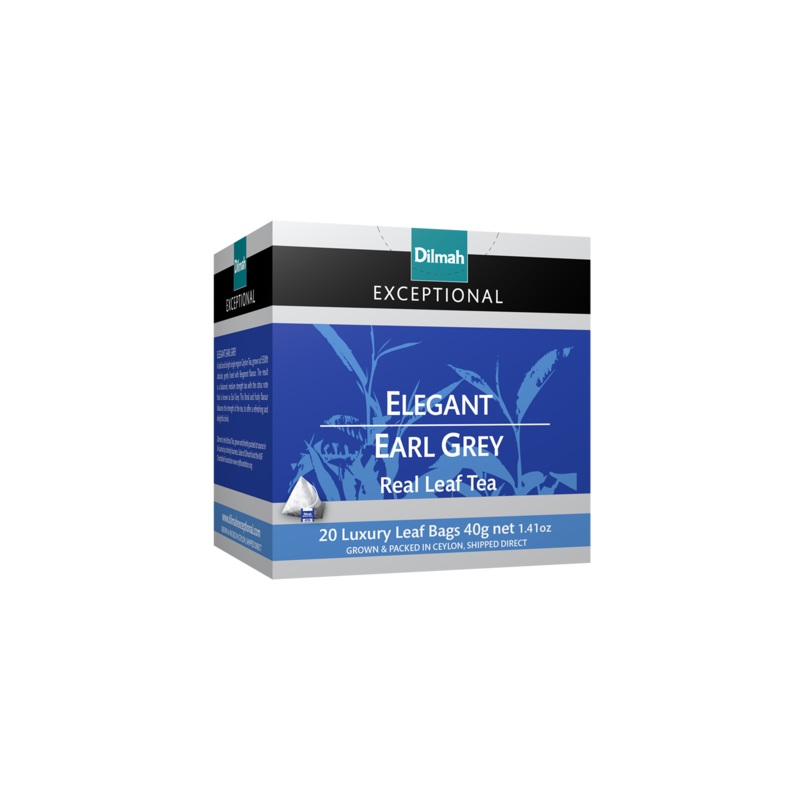 EXCEPTIONAL ELEGANT EARL GREY – 20 LEAF TEA BAGS