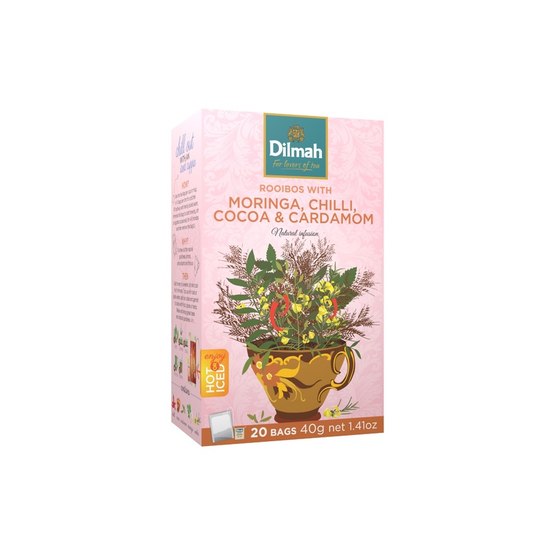 Dilmah Rooibos Moringa Chili Cocoa & Cardamom Infusion – 20 Tea Bags