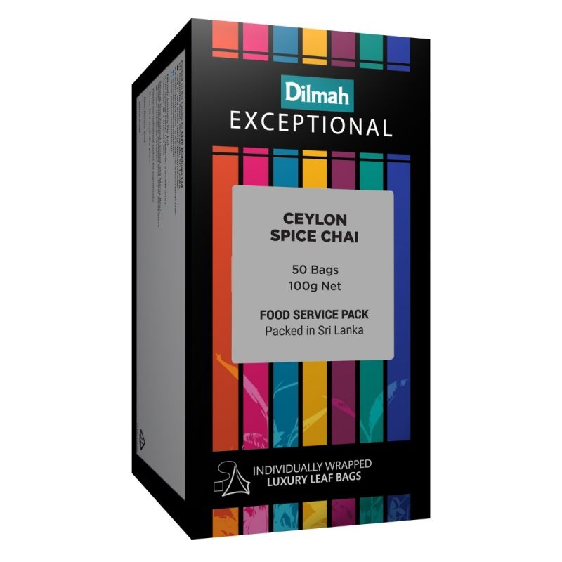 Exceptional Ceylon Spice Chai  50 Leaf Tea Bags (Individually Wrapped)