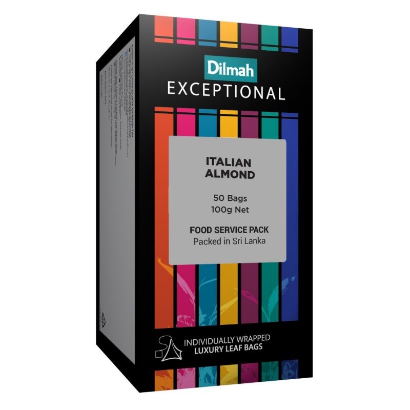 Exceptional Italian Almond – 50 Leaf Tea Bags (Individually Wrapped)