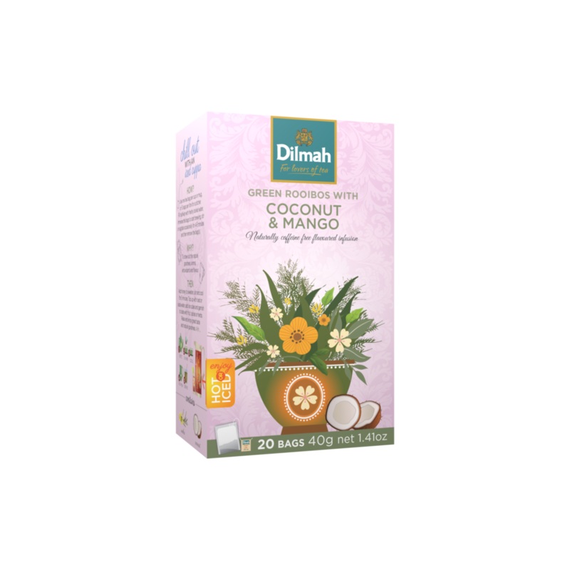 GREEN ROOIBOS COCONUT & MANGO INFUSION – 20 TEA BAGS