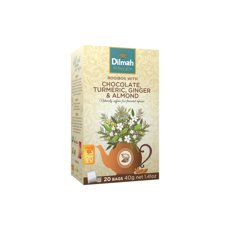 ROOIBOS CHOCOLATE TURMERIC GINGER & ALMOND INFUSION – 20 TEA BAGS