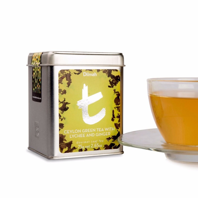 t-Series Ceylon Green Tea with Lychee and Ginger – 75g Leaf Tea