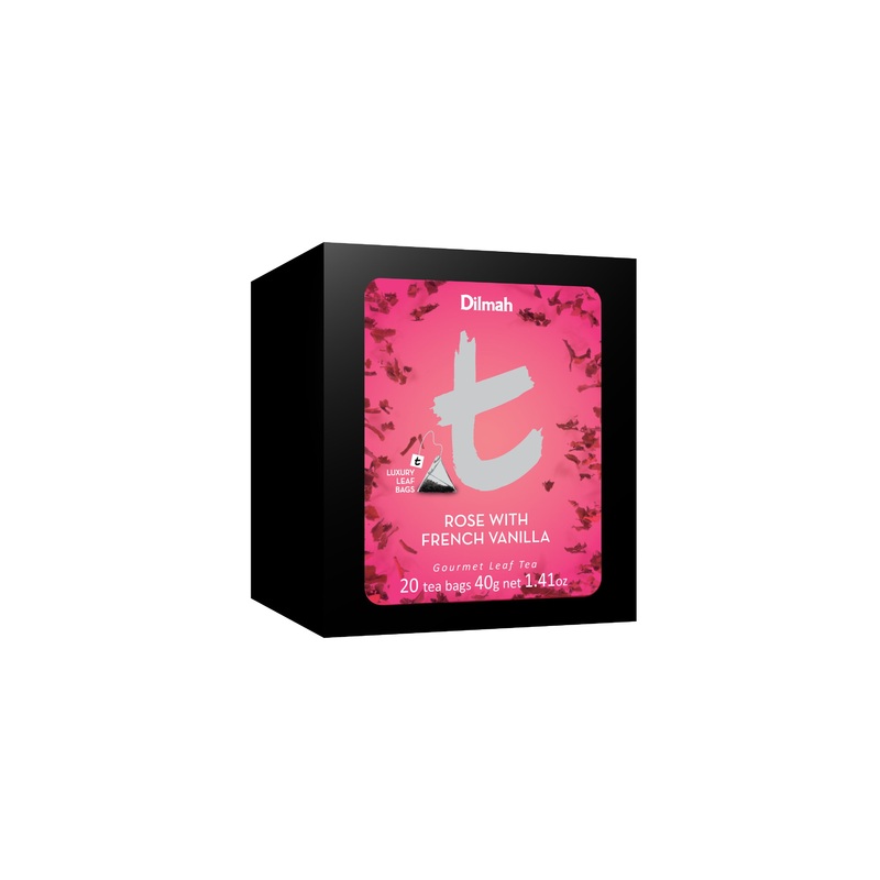 t-Series Rose With French Vanilla – 20 Leaf Tea Bags (Refill Pack)